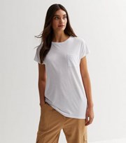 New Look White Pocket Front T-Shirt